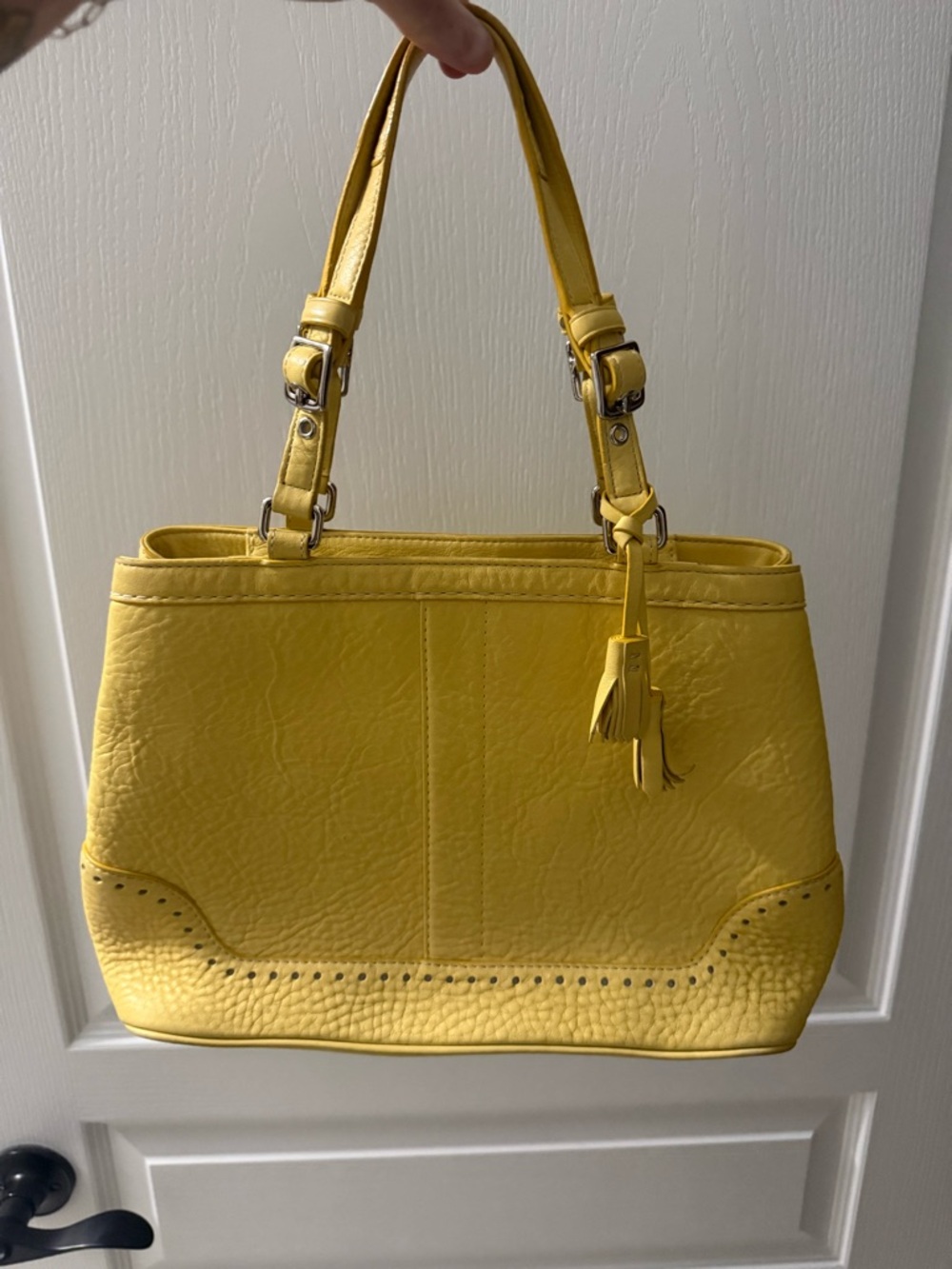 Vintage Y2K Coach Yellow Leather Satchel